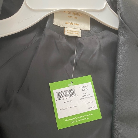 Kate Spade leather jacket 5T - Picture 2 of 4